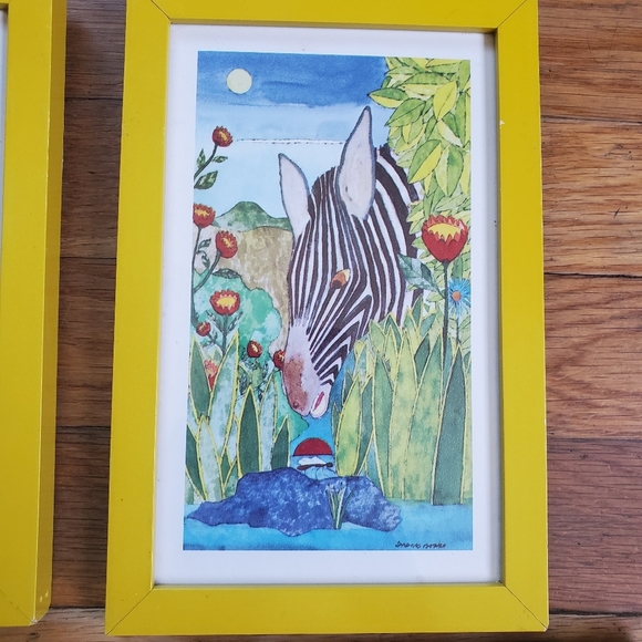 Boho jungle themed art prints custom frames vintage - Picture 3 of 12